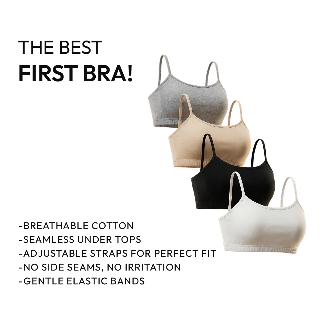 Pack of 3 | Double Layer | Thin Strap | Cotton Comfort | Non-Padded | Solid (White & Black) | Beginner Friendly | D'CHICA Essentials | Athletic Bra