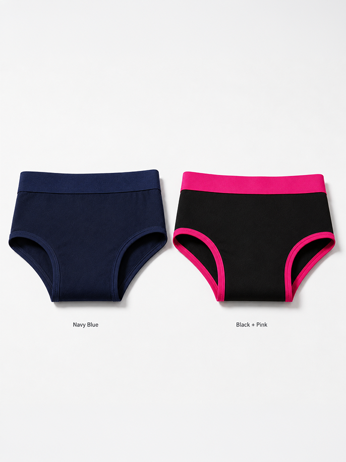 Pack of 2 | Assorted colour Eco-Friendly Anti Microbial Lining Period Panties - Her Success