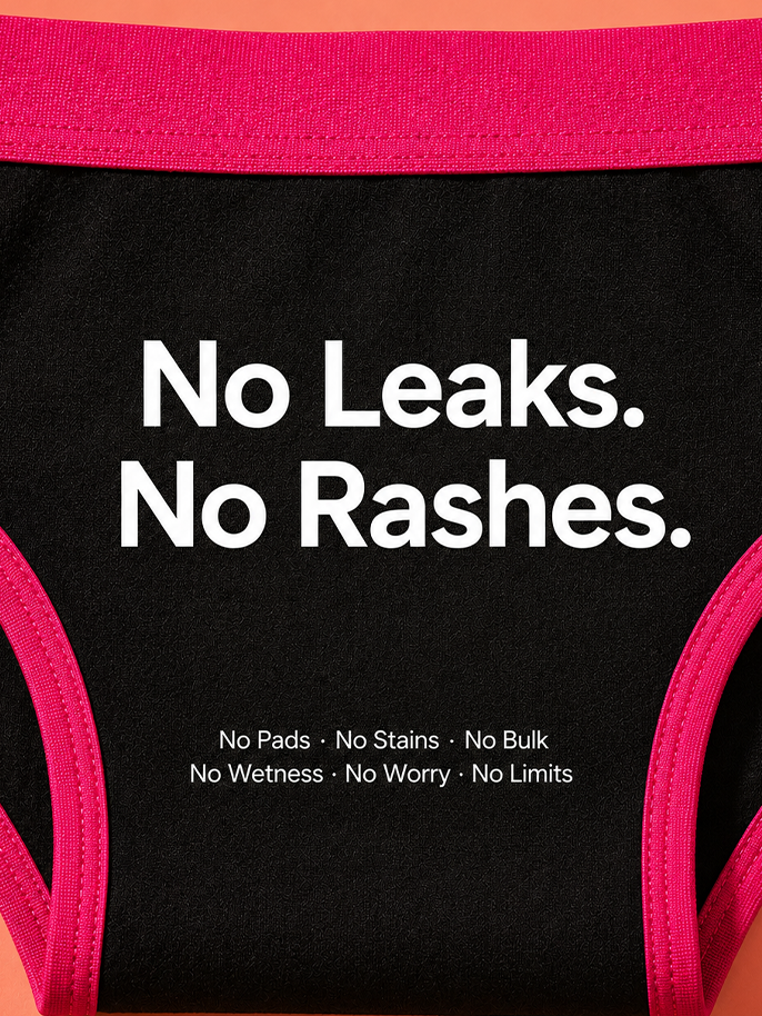 Pack of 2 | Assorted Eco-friendly Anti-Microbial Lining Period Panties - No Pad Required
