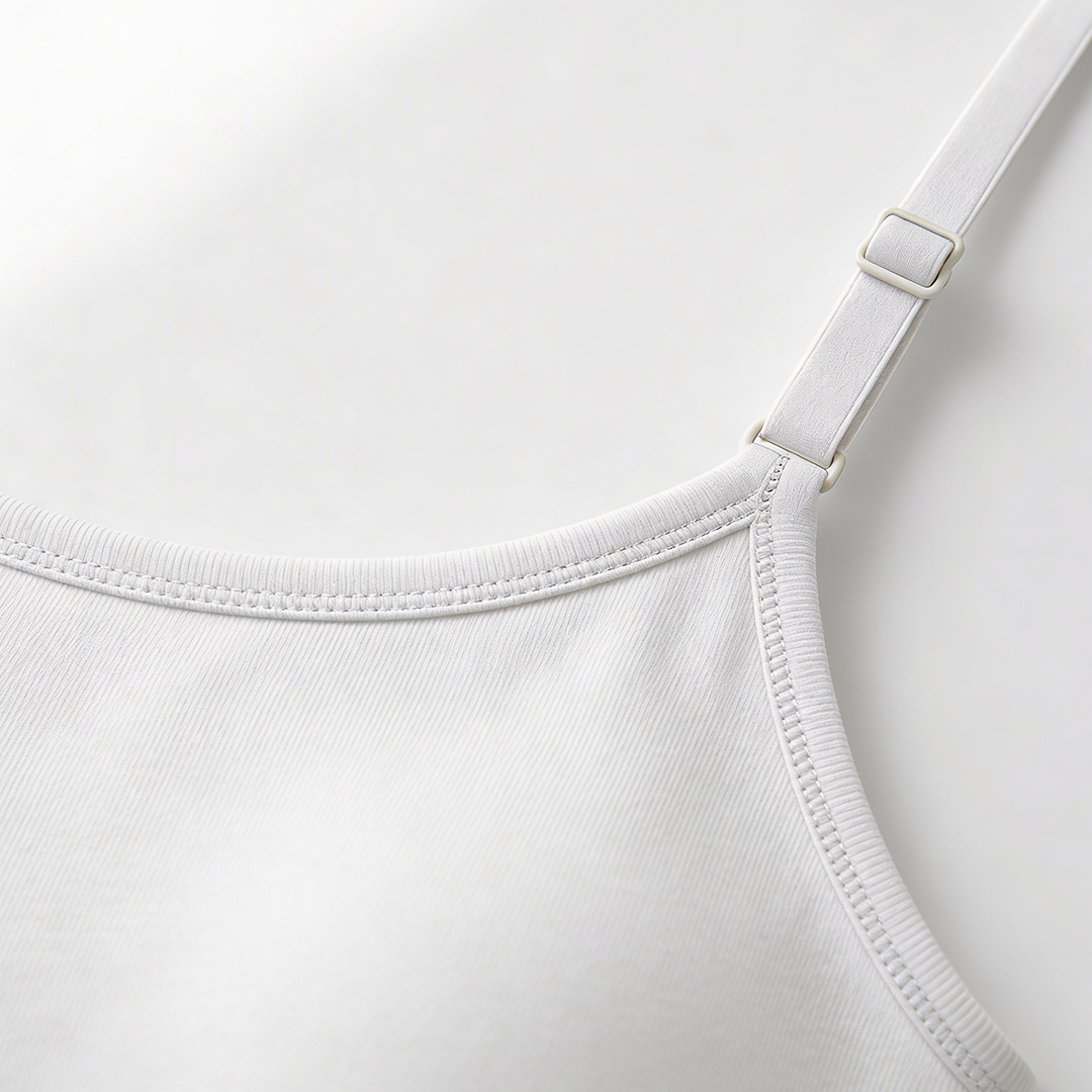 Pack of 3 | High Coverage | Cotton Comfort | Adjustable Strap | Grey | White | Black | D'CHICA Essentials | Camisole Bra