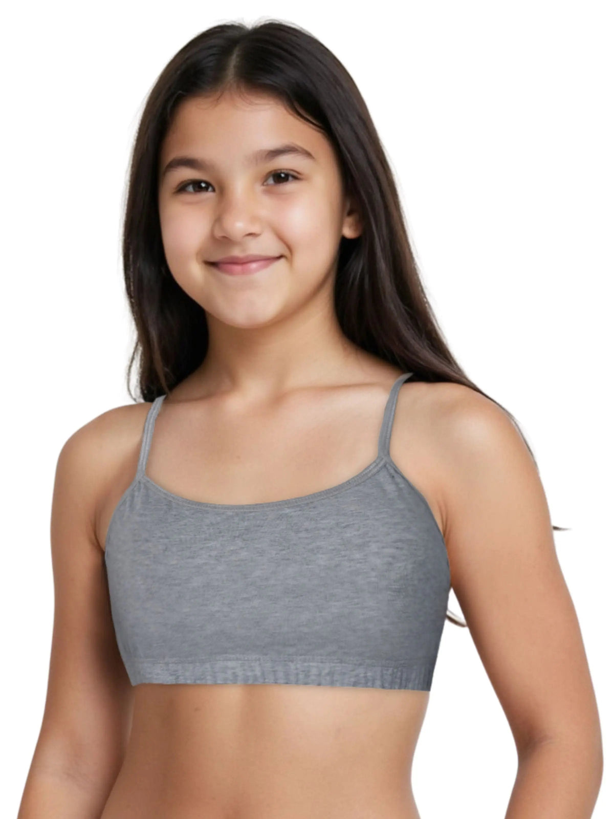 D'CHICA Essentials Double-Layer Thin Strap Cotton Sports Bra | Non-Padded Beginner Bra | Solid Bra Pack of 4 D'chica