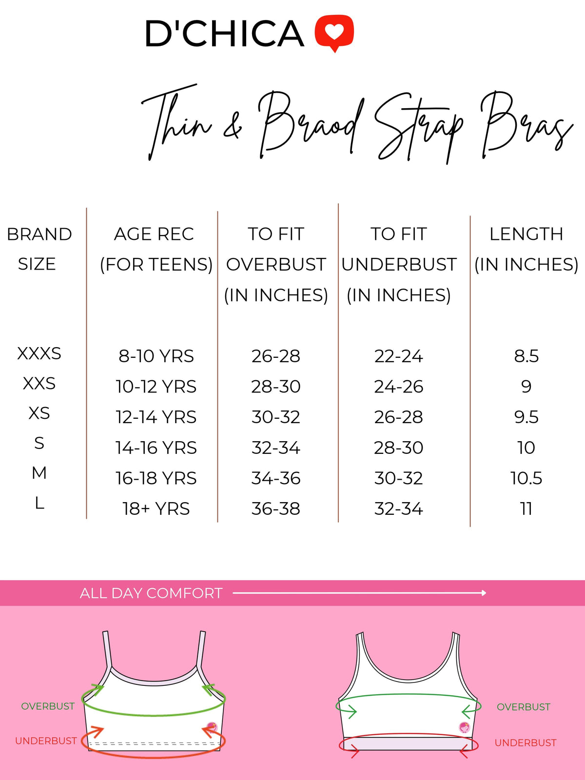 D'CHICA Essentials Double-layer Thin Strap Cotton Sports Bra | Non Padded Beginner Bra | Black & White Solid