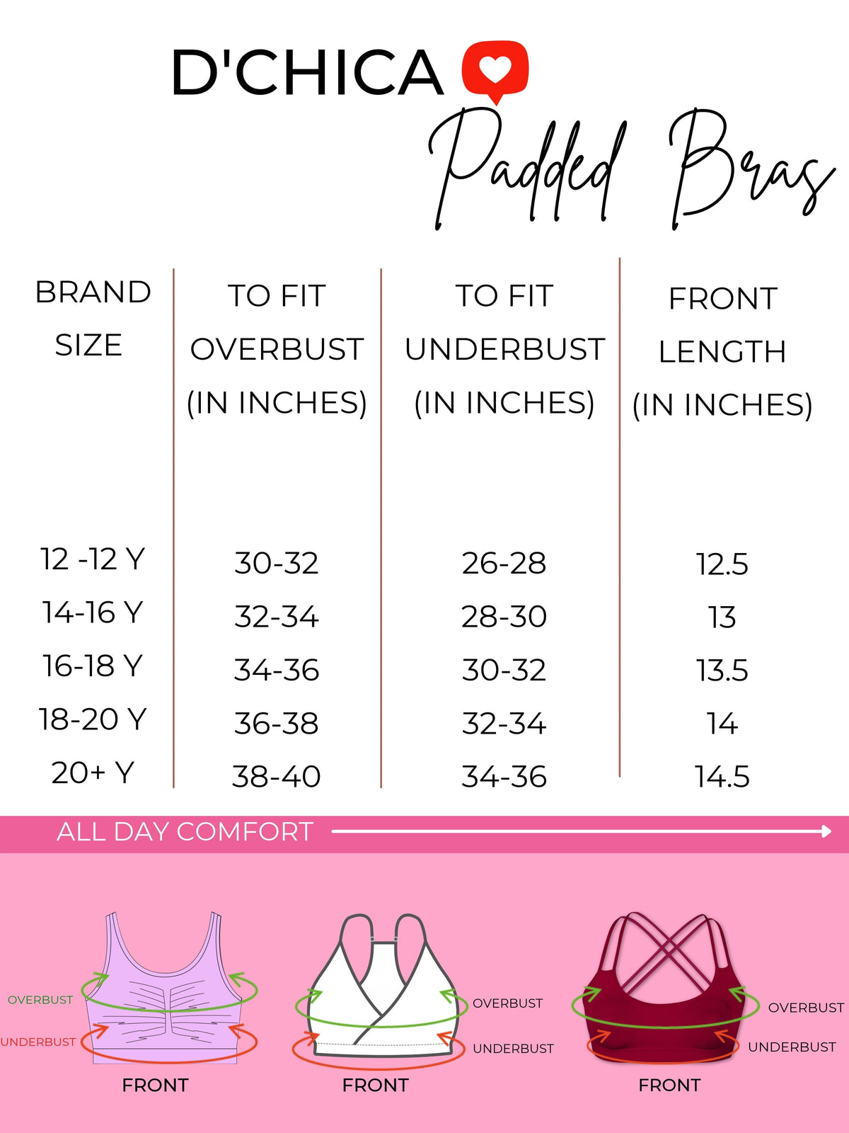 Pack of 2 | Removable Pads | Elasticated Underbrand | Good Support | Full Coverage | White & Black Sports Bra | Thin Strap Cotton Padded Sports Bra for Girls